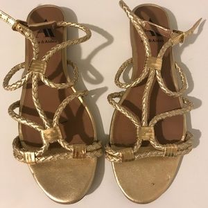 Ava & Aiden gold sandals